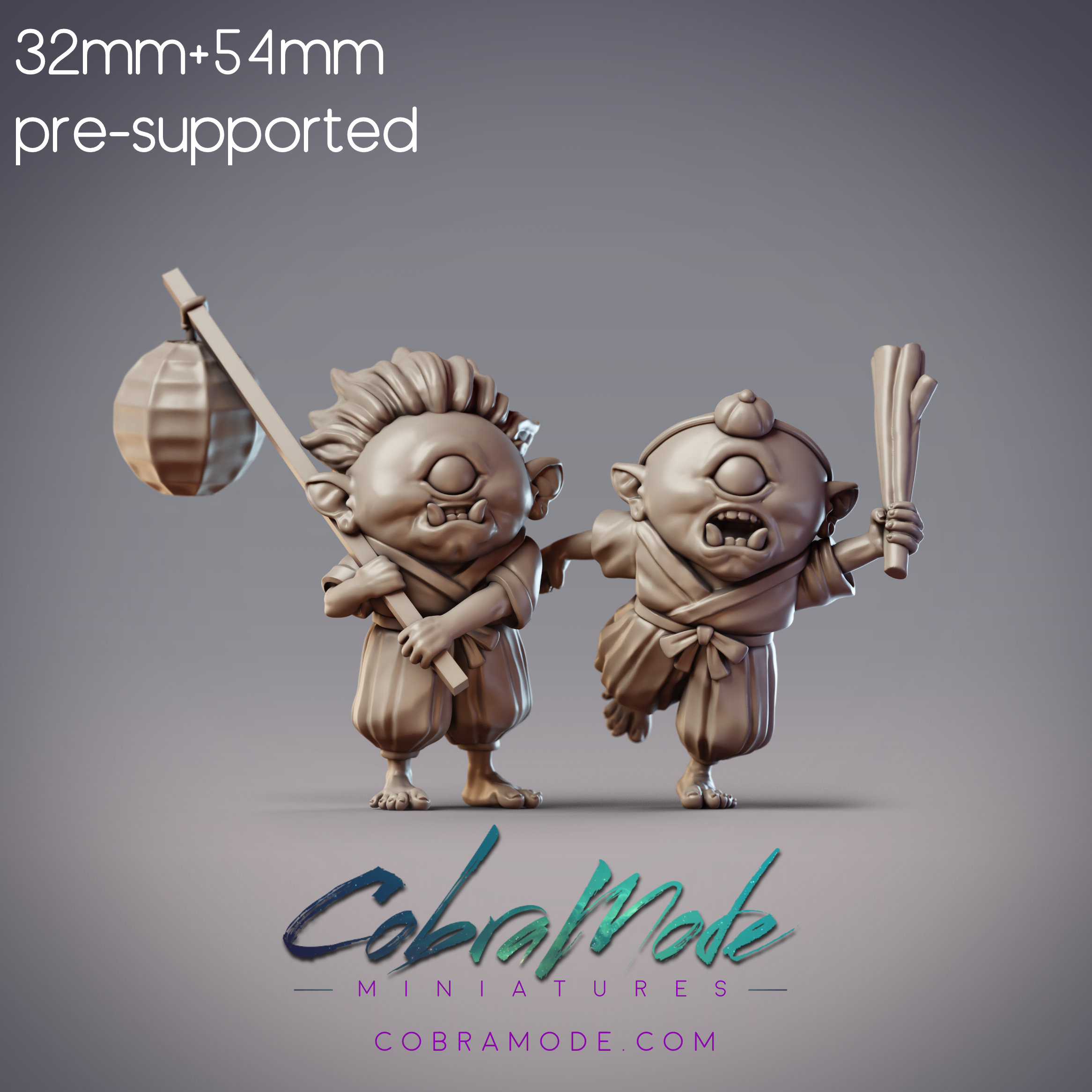 Goblin Kids - Futaba & Kozue, Oni Children (Pre-supported)